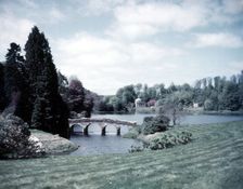 The Palladian bridge and Pantheon, Stourhead Park, Wiltshire, c1955. Creator: Arthur Charles Kirby Ware