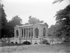 The Palladian Bridge at Stowe, Buckinghamshire, 1928. Artist: Nathaniel Lloyd