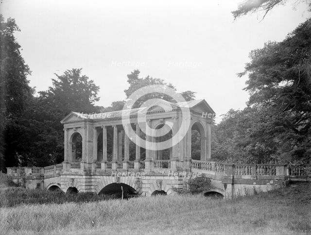 The Palladian Bridge at Stowe, Buckinghamshire, 1928. Artist: Nathaniel Lloyd