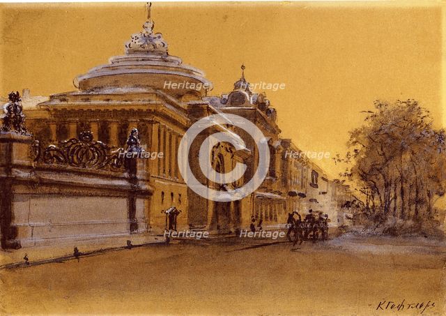 The Panayev Theatre in Saint Petersburg. Artist: Geftler, Karl (1853-1918)