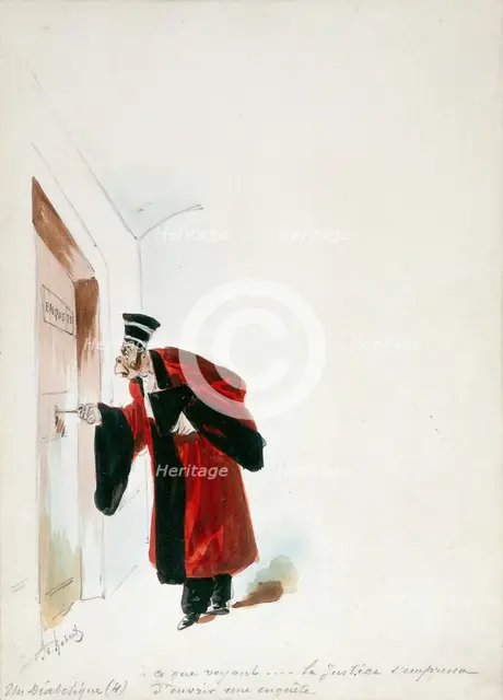 The Panama Canal: the French Ministry of Justice opens an enquiry into its financing, 1897. Creator: HS Robert.