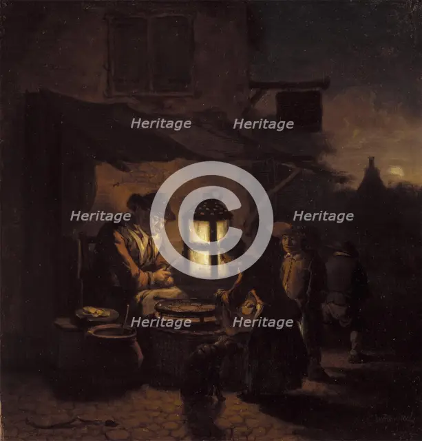 The Pancake Maker, between 1654 and 1664. Creator: Egbert van der Poel.