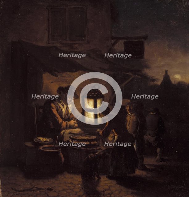 The Pancake Maker, between 1654 and 1664. Creator: Egbert van der Poel.