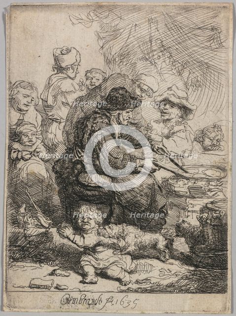 The Pancake Woman, 1635. Creator: Rembrandt van Rijn (Dutch, 1606-1669).