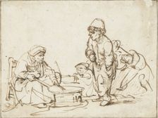 The Pancake Woman, c. 1635. Creator: Rembrandt van Rhijn (1606-1669)