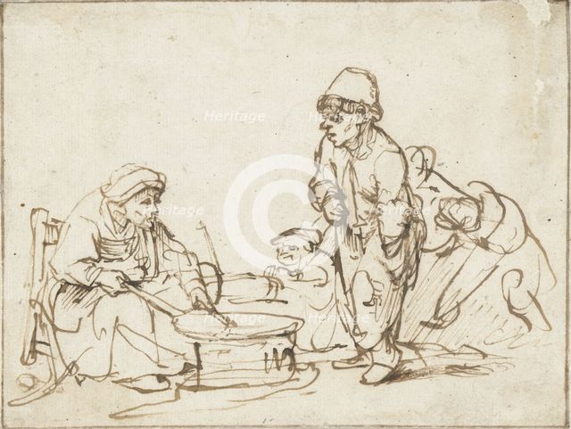 The Pancake Woman, c. 1635. Creator: Rembrandt van Rhijn (1606-1669).