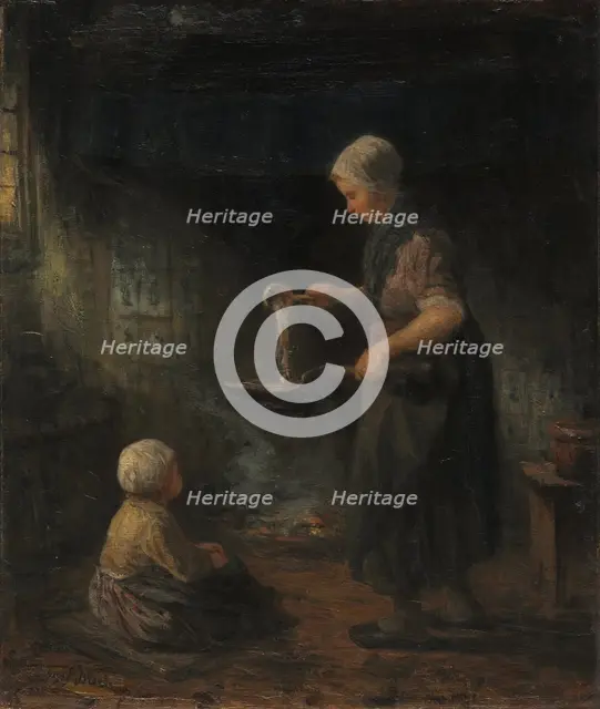 The Pancakes, c. 1875. Creator: Jozef Israëls (Dutch, 1824-1911).