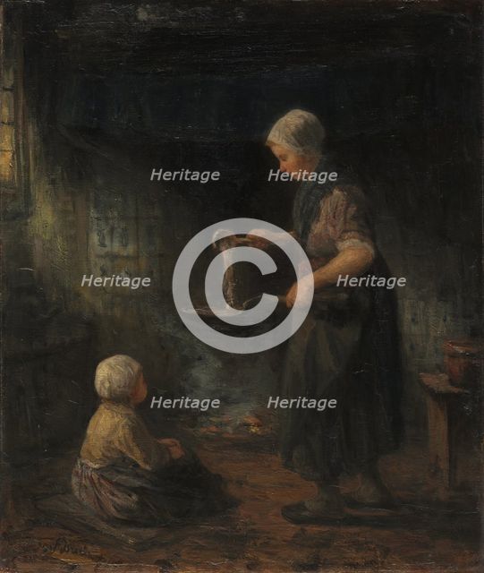 The Pancakes, c. 1875. Creator: Jozef Israëls (Dutch, 1824-1911).