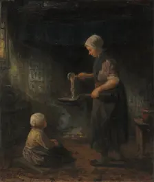 The Pancakes, c. 1875. Creator: Jozef Israëls (Dutch, 1824-1911)
