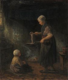 The Pancakes, c. 1875. Creator: Jozef Israëls (Dutch, 1824-1911)