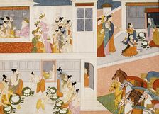 The Pandavas in King Drupad's Court, Folio from a Mahabharata..., between c1775 and c1800. Creator: Unknown