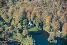 The Pantheon, a temple in Stourhead Gardens, originally called the Temple of Hercules, Wilts, 2017. Creator: Damian Grady