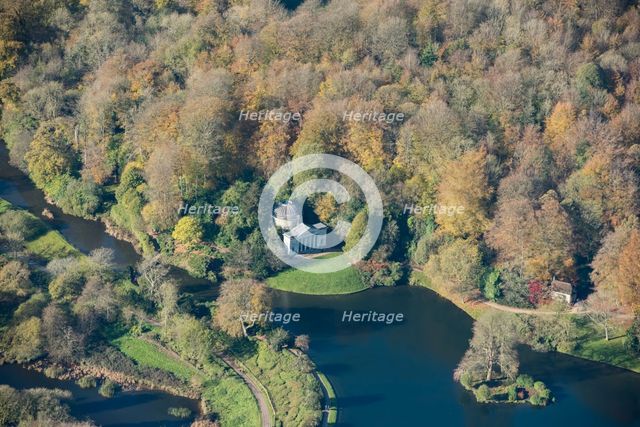 The Pantheon, a temple in Stourhead Gardens, originally called the Temple of Hercules, Wilts, 2017. Creator: Damian Grady.