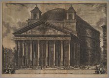 The Pantheon exterior (Veduta del Pantheon d'Agrippa oggi Chiesa di S. Maria ad Martyres), 1720-78. Creator: Giovanni Battista Piranesi