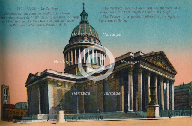 The Panthéon, Paris, c1920. Artist: Unknown.