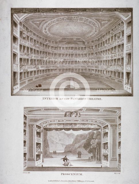The Pantheon Theatre, Oxford Street, Westminster, London, 1815. Artist: William Wise