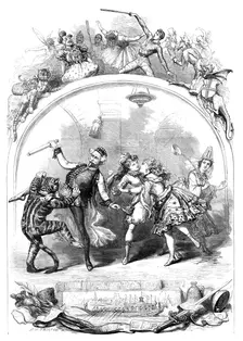 The Pantomime at Drury Lane: "Whittington and his Cat", 1876. Creator: David Henry Friston