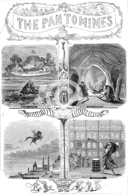The Pantomimes, 1845. Creator: Alfred Crowquill.