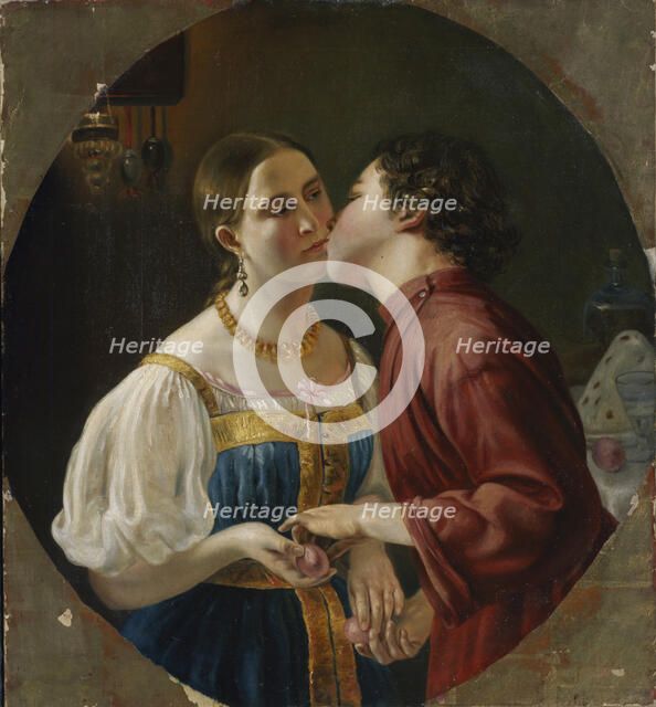 The Paschal greeting. Artist: Anonymous  