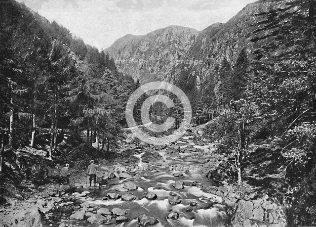 'The Pass of Aberglaslyn, North Wales', c1896. Artist: I Slater.