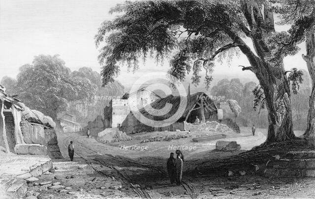 'The Pass of Makundra', 1834. Creator: William Purser.