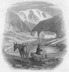 The Pass of the Great Saint Bernard - Hospice of the Great St. Bernard 1828. Artist: Edward Francis Finden