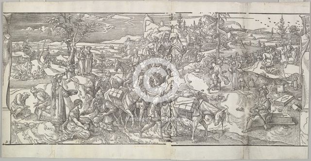 The Passage of a Caravan from the frieze Ces Moeurs et fachons de faire de Turcz (Customs ..., 1553. Creator: Unknown.