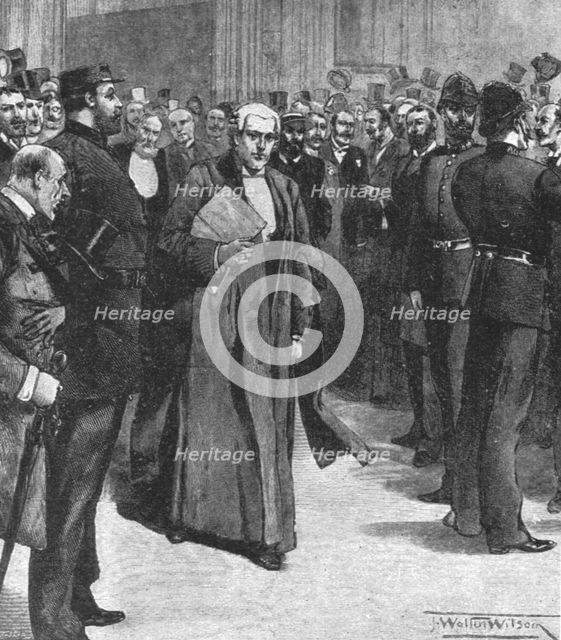 'The Passage of the Home Rule Bill from the Commons to the Lords, September 2, 1893', (1901).  Creator: Unknown.