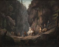 The Passage through Krokkleven near Ringerike in Norway, 1788-1789. Creator: Erik Pauelsen