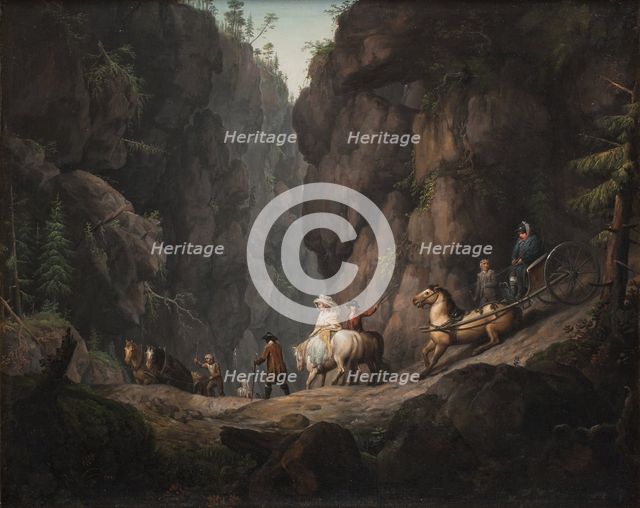 The Passage through Krokkleven near Ringerike in Norway, 1788-1789. Creator: Erik Pauelsen.