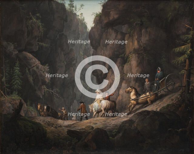 The Passage through Krokkleven near Ringerike in Norway, 1788-1789. Creator: Erik Pauelsen.