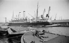 The passenger liner Ormonde in Tilbury Docks, Essex, c19945-c1965. Artist: SW Rawlings