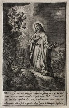 The Passion: Christ on the Mount of Olives. Creator: Hieronymus Wierix (Flemish, 1553-1619)