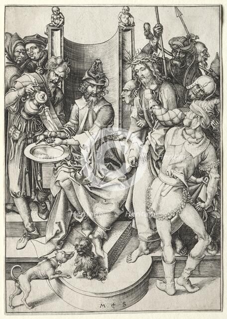 The Passion: Christ Before Pilate. Creator: Martin Schongauer (German, c.1450-1491).