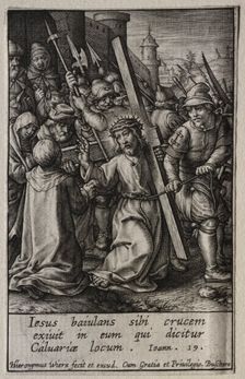 The Passion: Christ Carrying the Cross. Creator: Hieronymus Wierix (Flemish, 1553-1619)