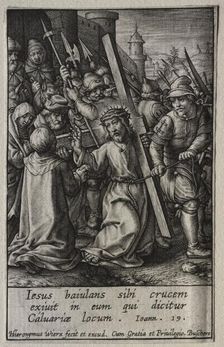 The Passion: Christ Carrying the Cross. Creator: Hieronymus Wierix (Flemish, 1553-1619)
