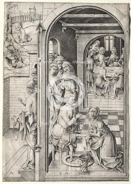 The Passion: Christ Washing the Feet of His Disciples. Creator: Israhel van Meckenem (German, c. 1440-1503).