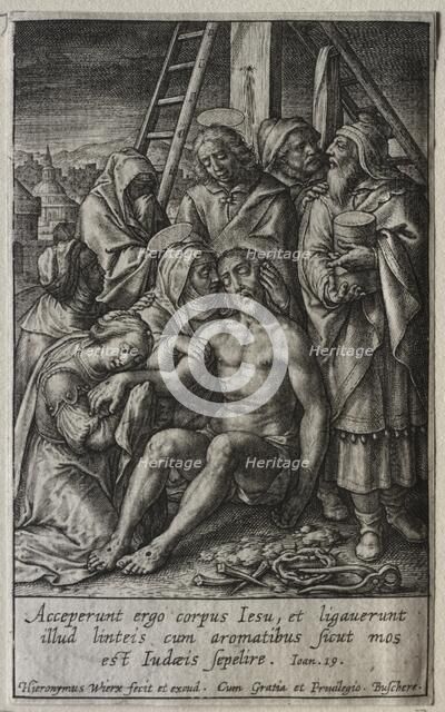 The Passion: Deposition from the Cross. Creator: Hieronymus Wierix (Flemish, 1553-1619).