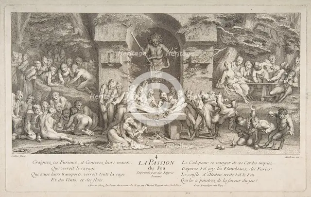 The Passion for Gambling.n.d. Creator: Claude Gillot.