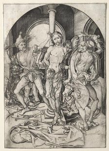 The Passion of Jesus Christ: The Flagellation. Creator: Martin Schongauer (German, c.1450-1491)