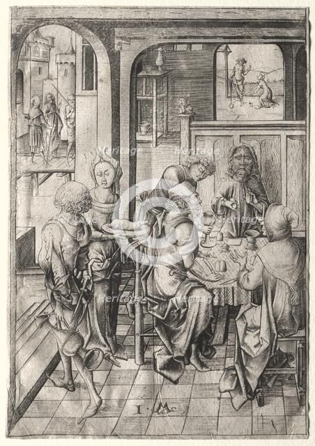 The Passion: Supper at Emmaus. Creator: Israhel van Meckenem (German, c. 1440-1503).