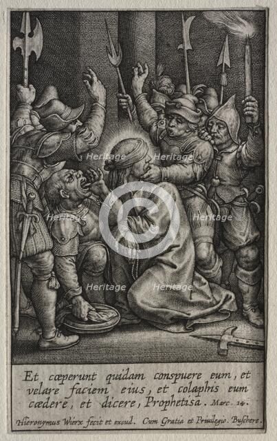 The Passion: The Mocking of Christ. Creator: Hieronymus Wierix (Flemish, 1553-1619).