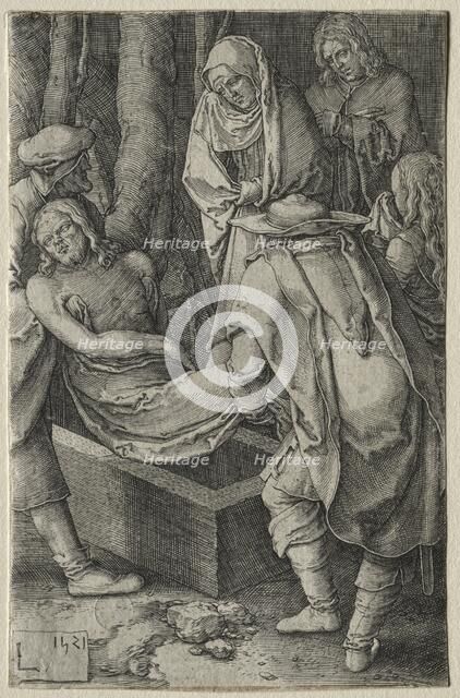 The Passion: The Burial of Christ, 1521. Creator: Lucas van Leyden (Dutch, 1494-1533).