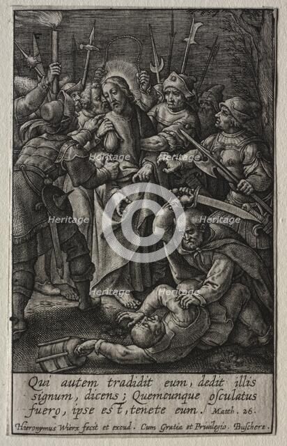 The Passion: The Betrayal of Christ. Creator: Hieronymus Wierix (Flemish, 1553-1619).