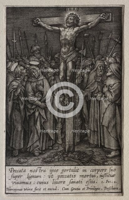 The Passion: The Crucifixion. Creator: Hieronymus Wierix (Flemish, 1553-1619).