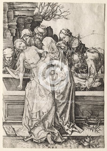 The Passion: The Entombment. Creator: Martin Schongauer (German, c.1450-1491).