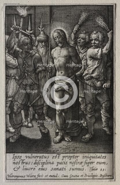 The Passion: The Flagellation. Creator: Hieronymus Wierix (Flemish, 1553-1619).