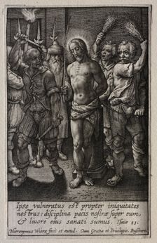 The Passion: The Flagellation. Creator: Hieronymus Wierix (Flemish, 1553-1619)