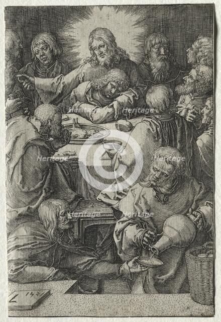 The Passion: The Last Supper, 1521. Creator: Lucas van Leyden (Dutch, 1494-1533).