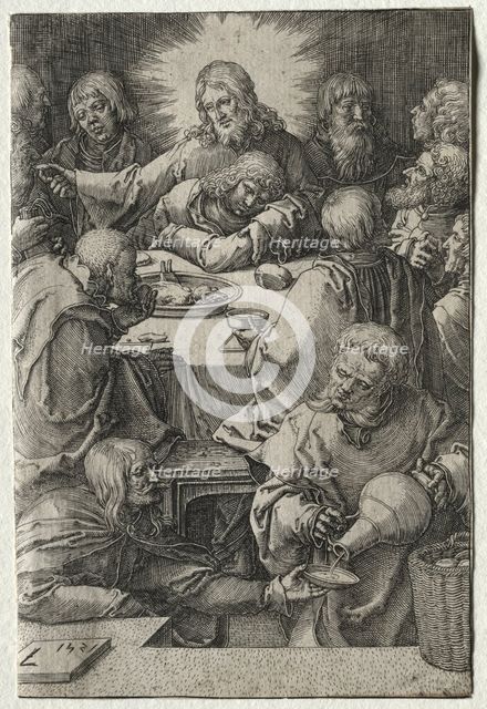 The Passion: The Last Supper, 1521. Creator: Lucas van Leyden (Dutch, 1494-1533).